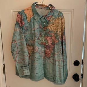 Map of the world blouse